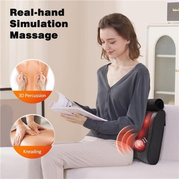 Percussion & Shiatsu 2-in-1 Massager for Lower Back 3D Deep Tissue Kneading - Picture 2 of 7